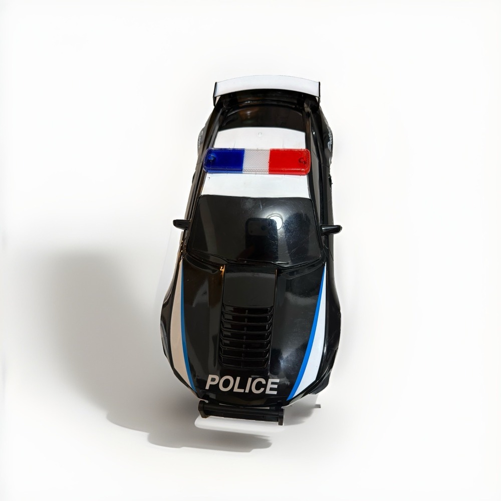 Police Car Toy Sports Car Black White with Lights Sound Diecast Kids Boys